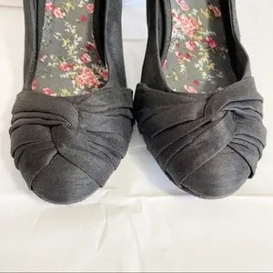 Rocket Dog Shoes Rocket Dog Black Wrap Toe Detail Shantung